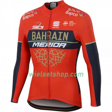 Wielershirt 2018 Bahrain-Merida N001 Lange Mouw